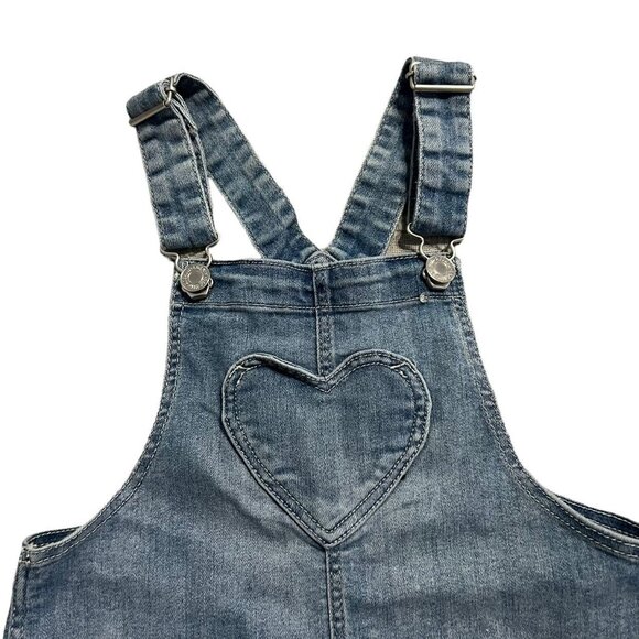 &Denim By H&M 6-7Y Denim Heart Pocket Overall Dress - Picture 3 of 4